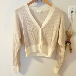 Rag and Bone Peach Cropped Cardigan